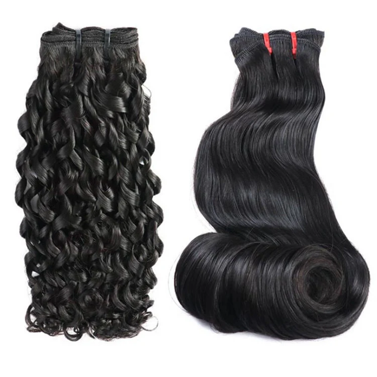 Double Drawn Virgin Hair Prissy Curl Egg Hair Weave Bundles