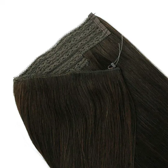 Atacado 100% Natural Remy Cabelo Humano Halo Trama Extensões de Cabelo