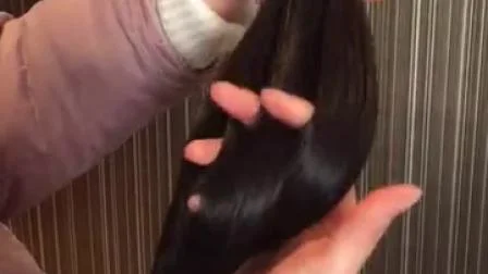 Extensão de cabelo humano brasileiro reto de cor natural por atacado