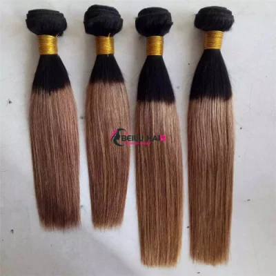 Fabricante de extensões de cabelo humano Remy trama de cabelo brasileiro virgem